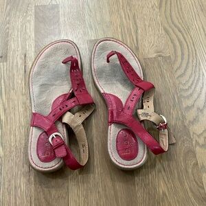 BOC Born Concept Women's Red Slingback Thong Sandals